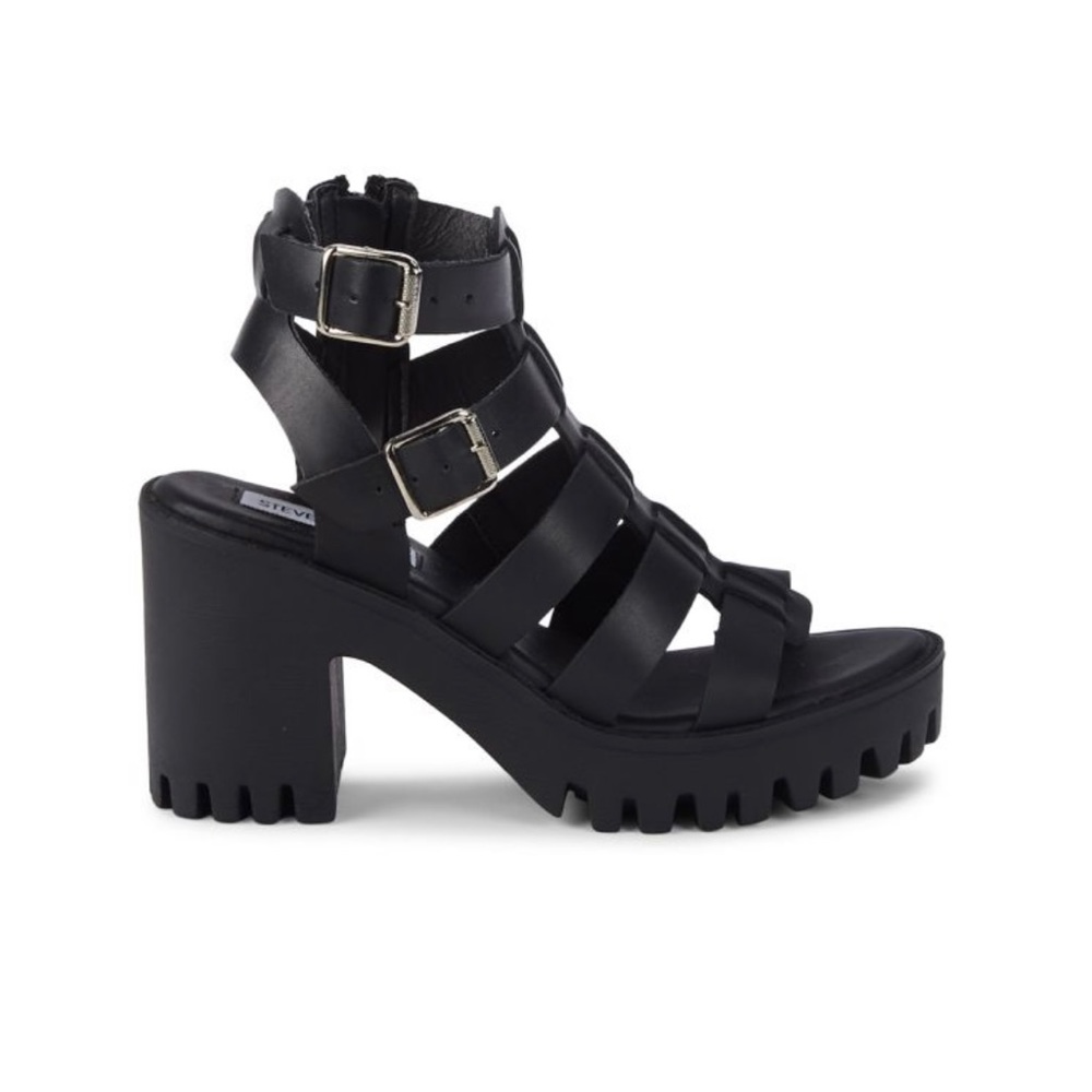 NEW Steve Madden- Abarne Block heel sandals- Black size 8